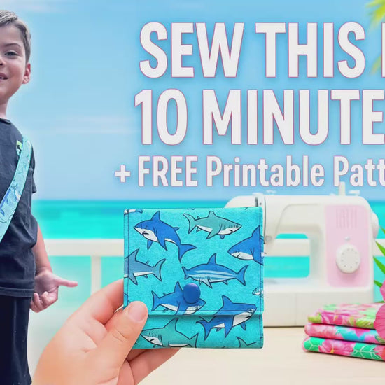 Free fabric wallet sewing pattern video tutorial