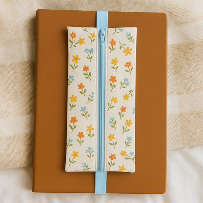 book lovers sewing pattern gift to sew and sell, easy and quick sewing projects, fast gifts to sew, beginner friendly, easy, zipper pencil pouch bookmark with elastic sewing pattern by aloha sewing company
