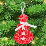 fabric snowman christmas ornament sewing pattern