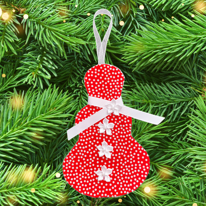 Fabric Snowman Christmas Tree Ornament Sewing Pattern