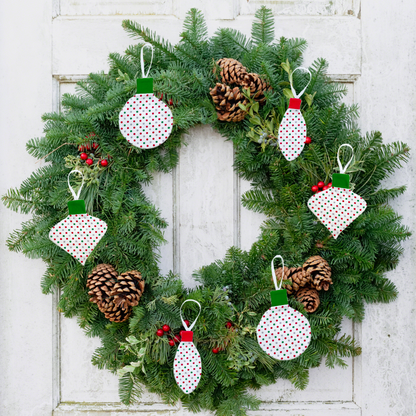 Fabric Christmas Tree Bulb Ornaments Sewing Pattern