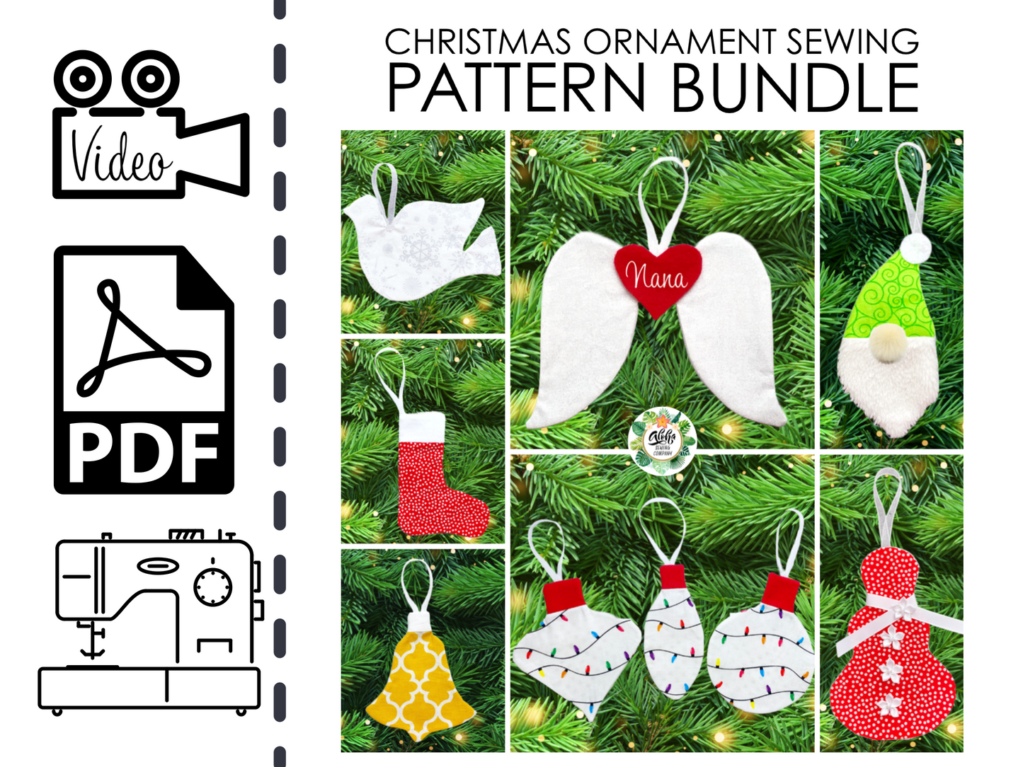 easy fabric ornament sewing pattern