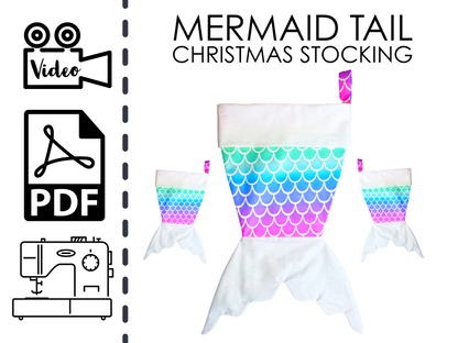 mermaid tail christmas stocking sewing pattern
