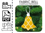 fabric bell christmas tree ornament sewing pattern