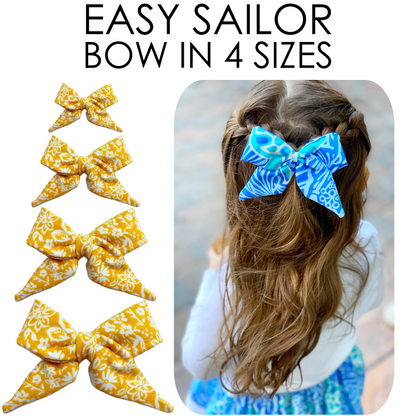 fabric sailor hair bow sewing pattern