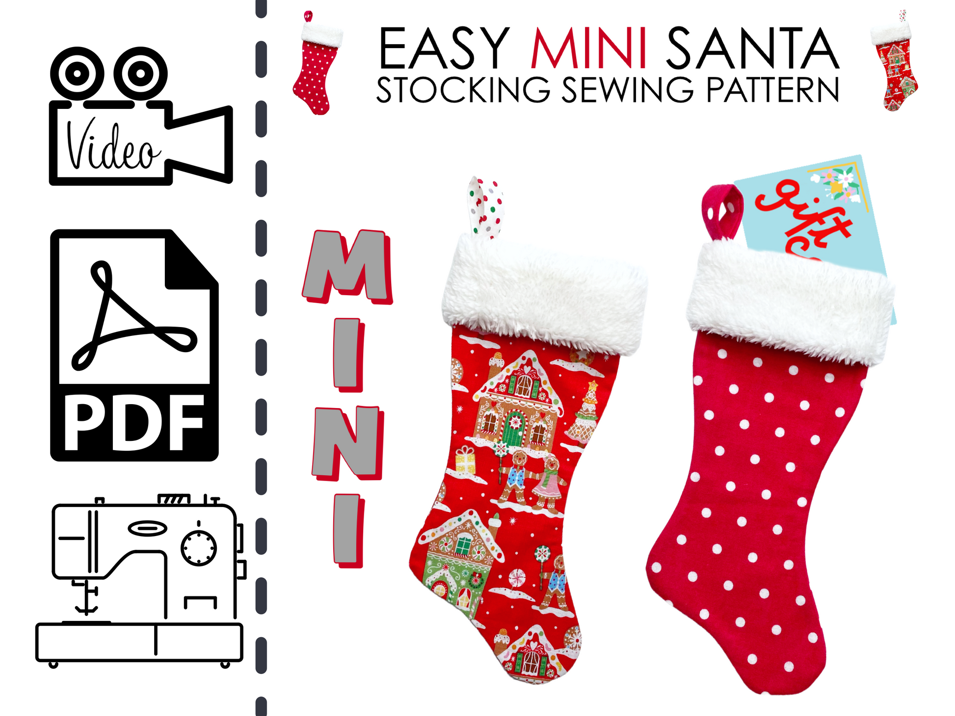 mini christmas stocking sewing pattern
