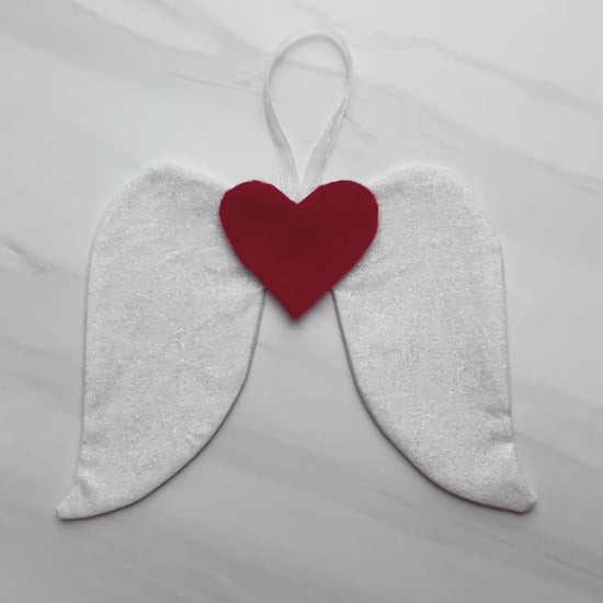 fabric memory angel wings christmas ornament sewing pattern