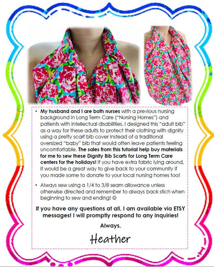 Adult & Special Needs Dignity Scarf Bib