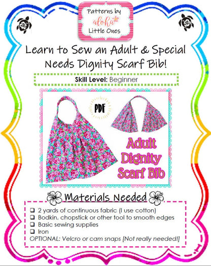 Adult & Special Needs Dignity Scarf Bib