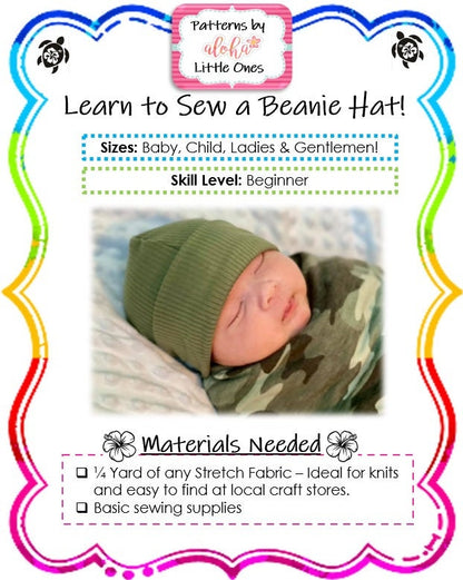 EASY Beanie Hat (Babies to Adults)