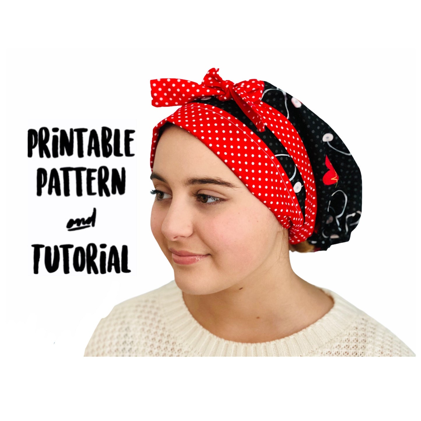 bouffant scrub cap sewing pattern