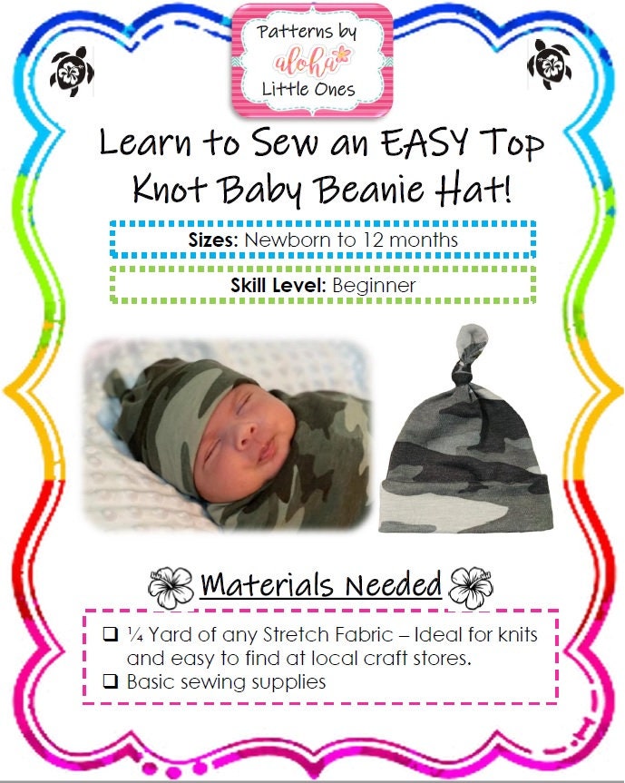 EASY Knotted Baby Knit Beanie Hat