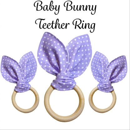 Baby Bunny Teether Ring Toy