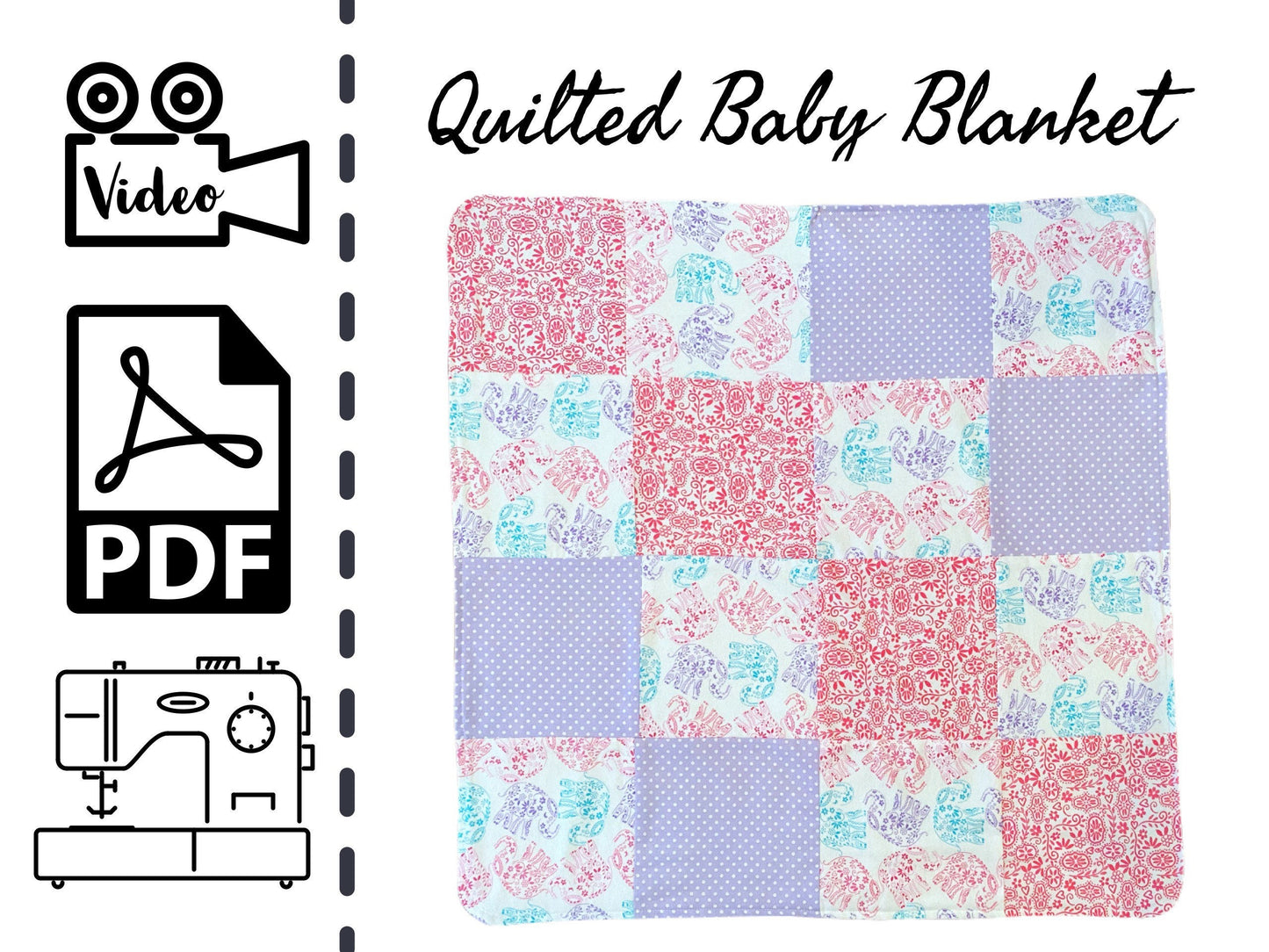 Beginners Quilted Baby Blanket