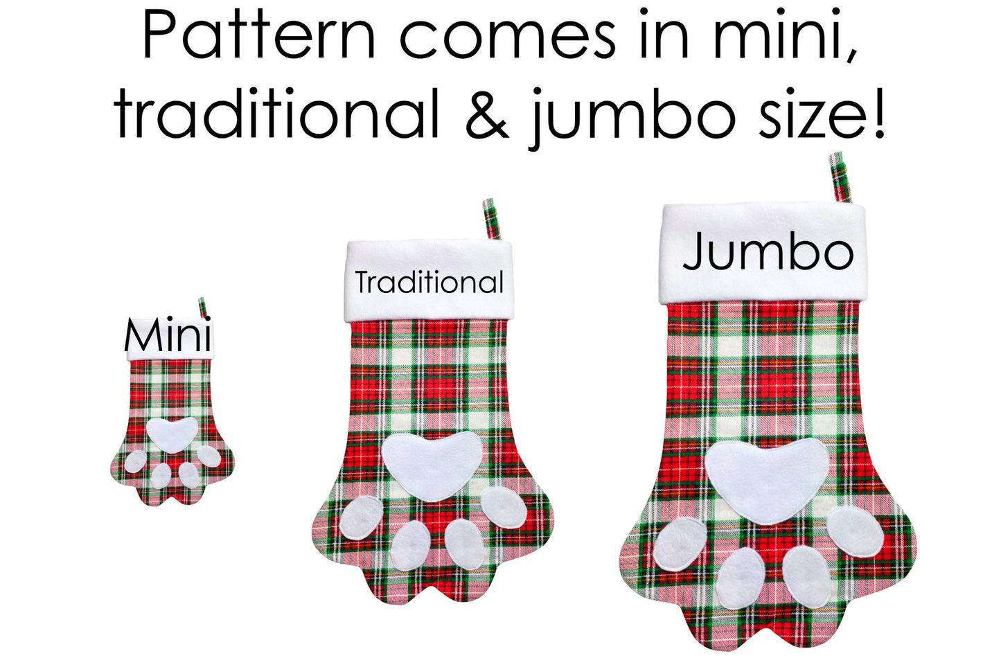 Animal Paw Print Christmas Stocking