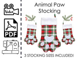 Animal Paw Print Christmas Stocking