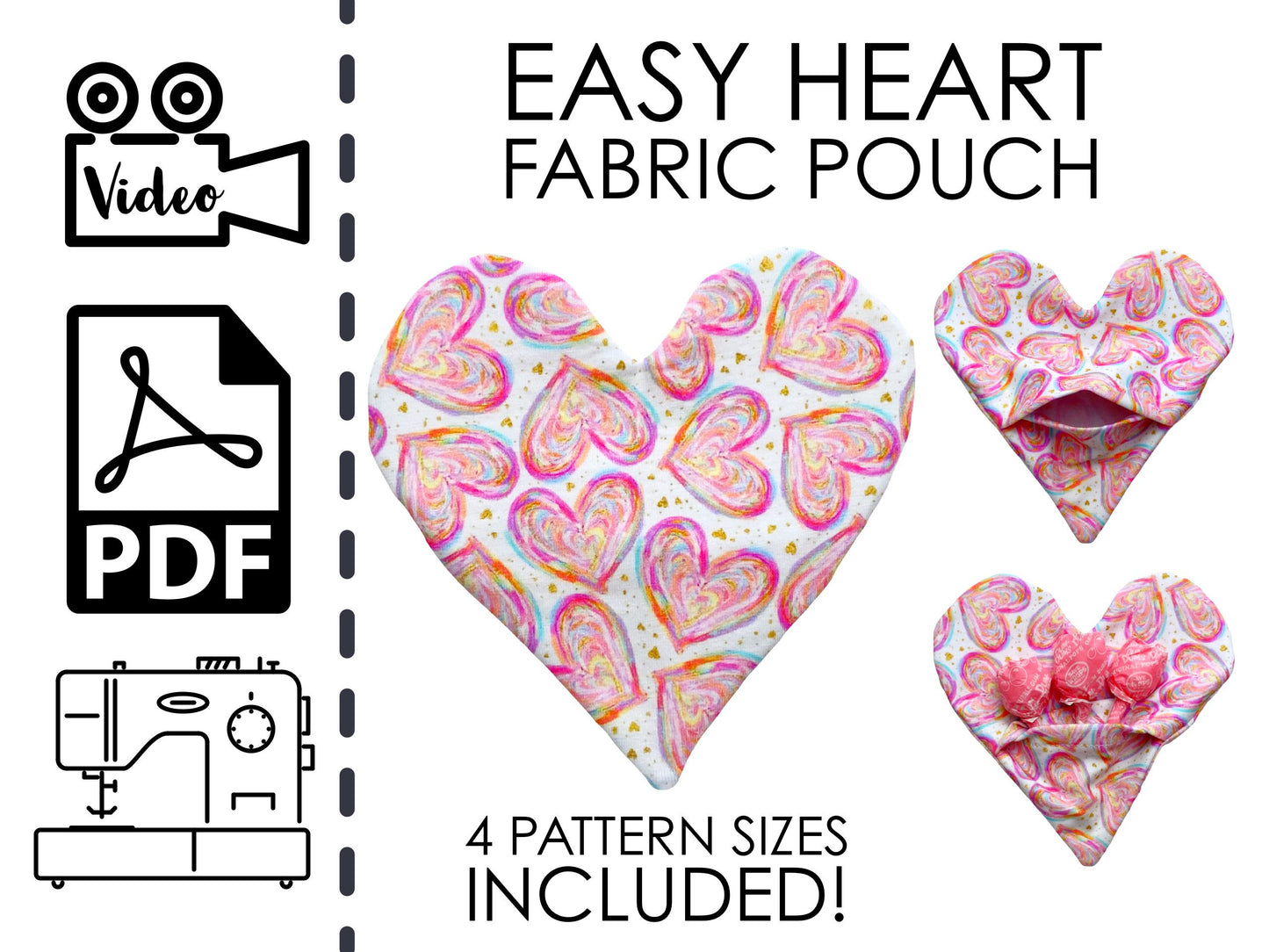 EASY Fabric Heart Pouch