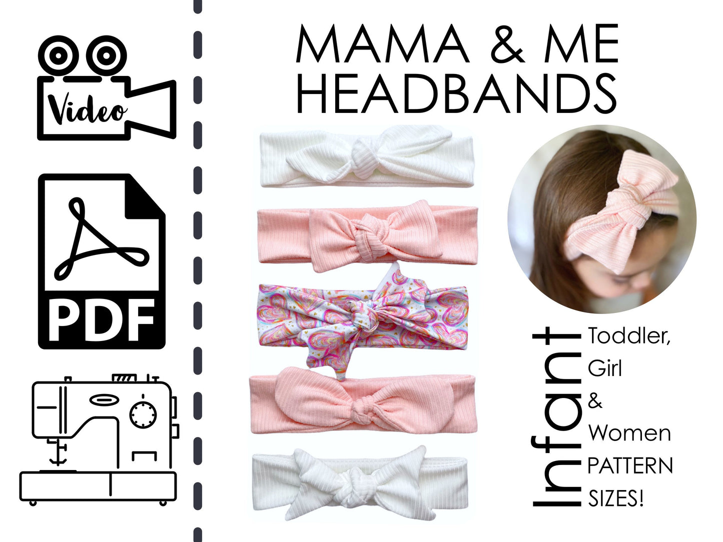 Mama and Me Matching Headbands (For Babies, Children and Women)