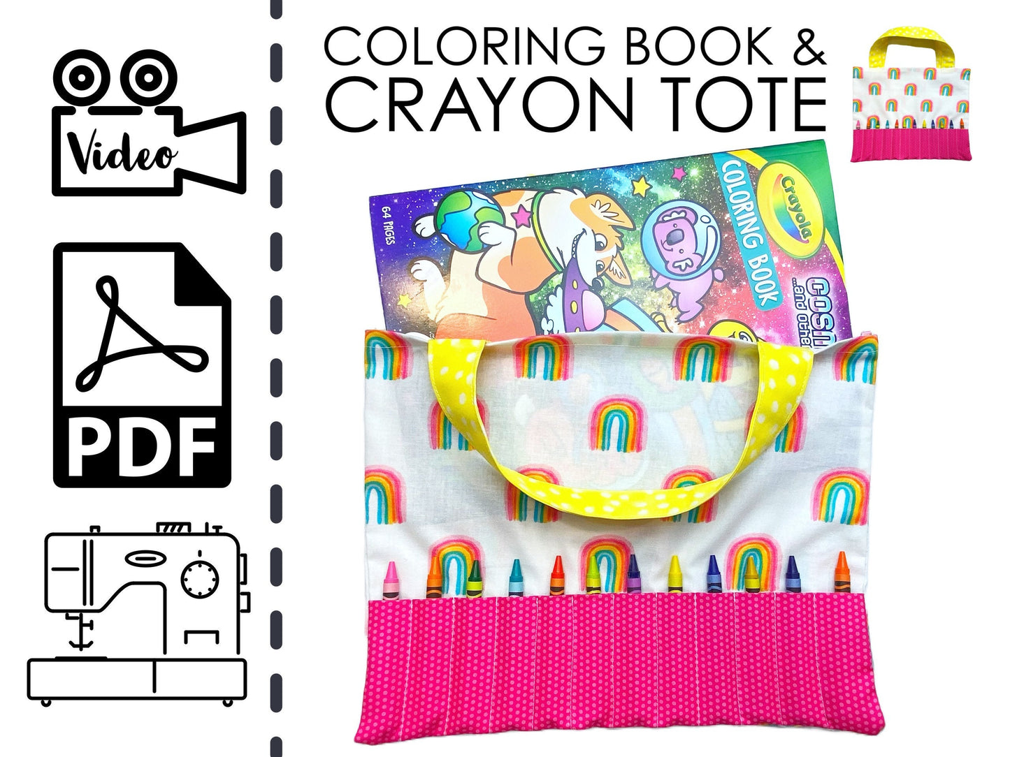 Beginners Crayon and Coloring Book Tote Bag