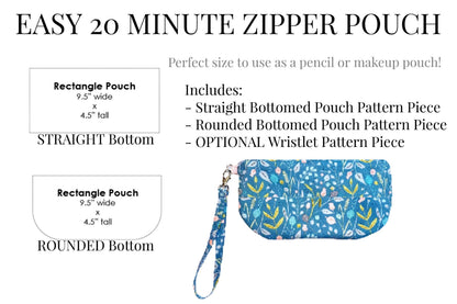 Beginners Coin & Credit Card Zipper Clutch Pouch