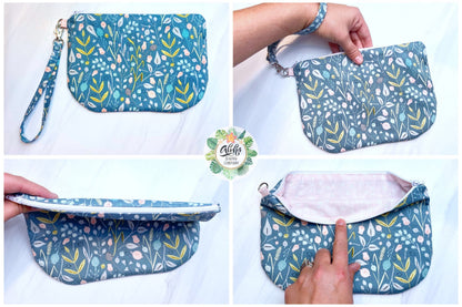 Aloha Zippered Clutch Wristlet Pouch | PDF Sewing Pattern