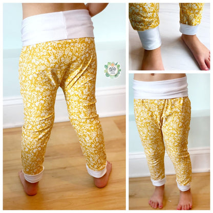 Easy Lounge Joggers Sweatpants PDF Sewing Pattern for Baby, Toddler & Children. Printable PDF Sewing Pattern included. Knit sewing. Serger Sewing. 